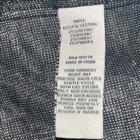 ECI Elegant Black and Cream Paisley Pencil Skirt, Size L - Picture 9 of 9